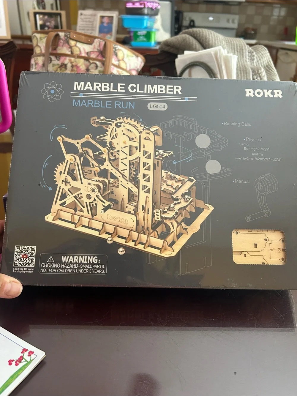 NWT Marble Climber Wooden Marble Run - Natural Wood Hands on for Stem learning
